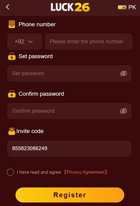 luck 26 game login